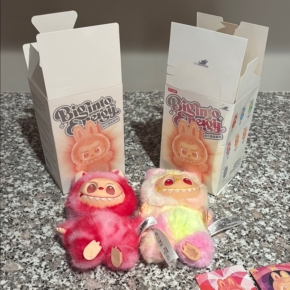 Lafufu Pink and White Plush Toys